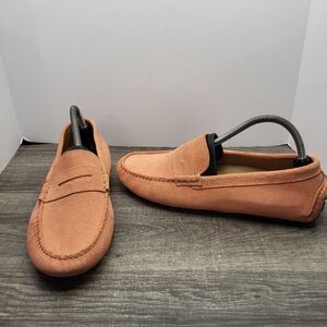 Bexley Ferguson Moccasins Driving Loafers Shoes Coral Peach Sz 43EU 10 US